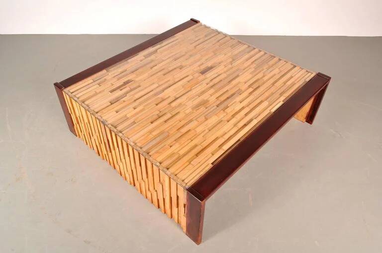 1960s large edition coffee table by Percival Lafer, Brazil