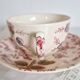 Tasse et sous-tasse , Johnson Brothers  modèle Rose Schintz . en excellent