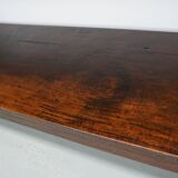 Table d'appoint rustique de style colonial néerlandais antique en teck/chêne