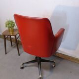 Faux leather office armchair