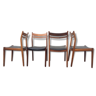 4 Italian Chairs Gessef Consorzio Sedie Friuli 60s Scandinavian style