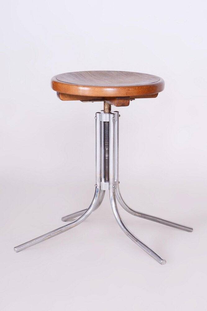 Bauhaus Piano Stool from Mücke-Melder, Czech, 1930s