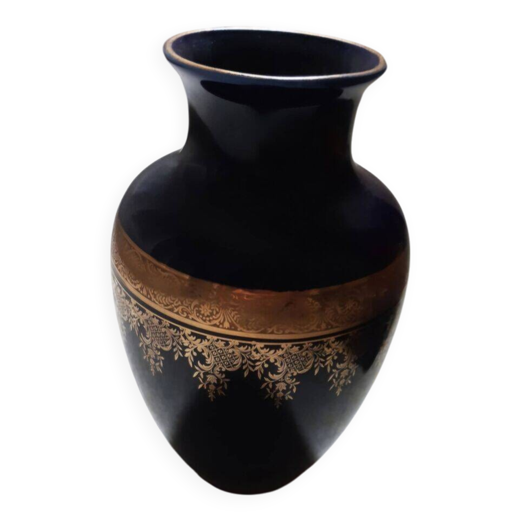 Blue oven vase