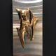 Sculptural bronze wall lamp by Fred Brouard, 1976