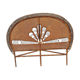 Peacock-style rattan bed head