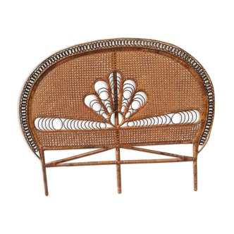 Tête de lit en rotin modèle peacock