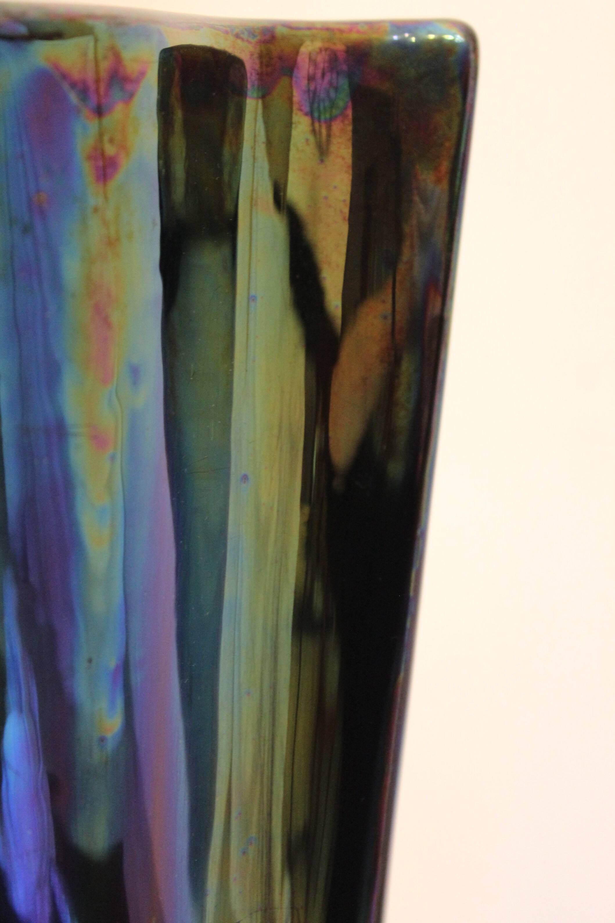 Large iridescent vase Verceram n° 6397 60s