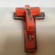 Trio de crucifix céramique orange année 70