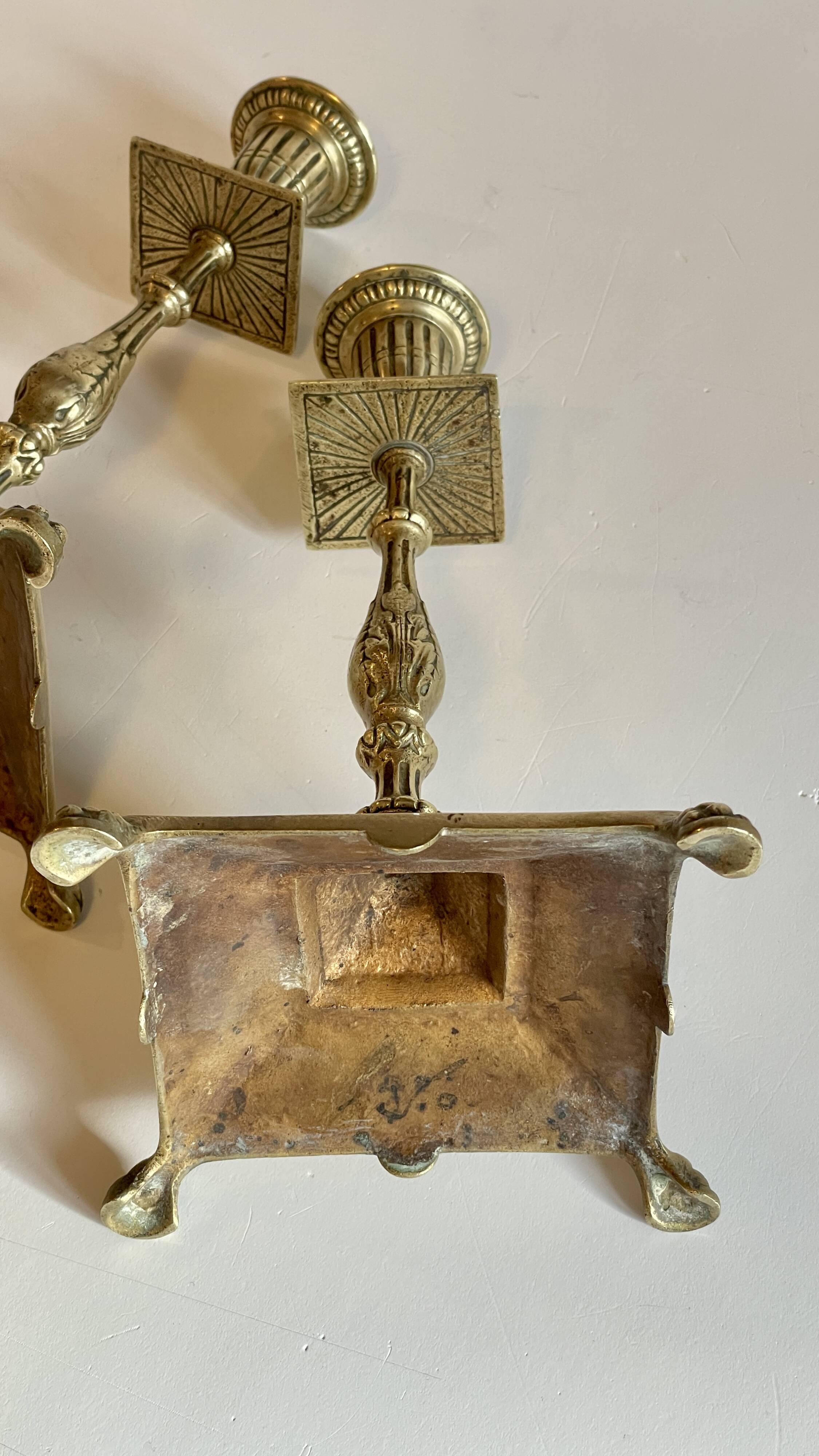 Antique Lion's Paw Candlesticks