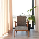 Scandinave armchair black granola zig zag modern design