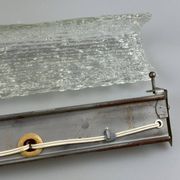 Lampe murale des années 60 et 70, éclairage de miroir, Allemagne, verre glacé, Space Age Design