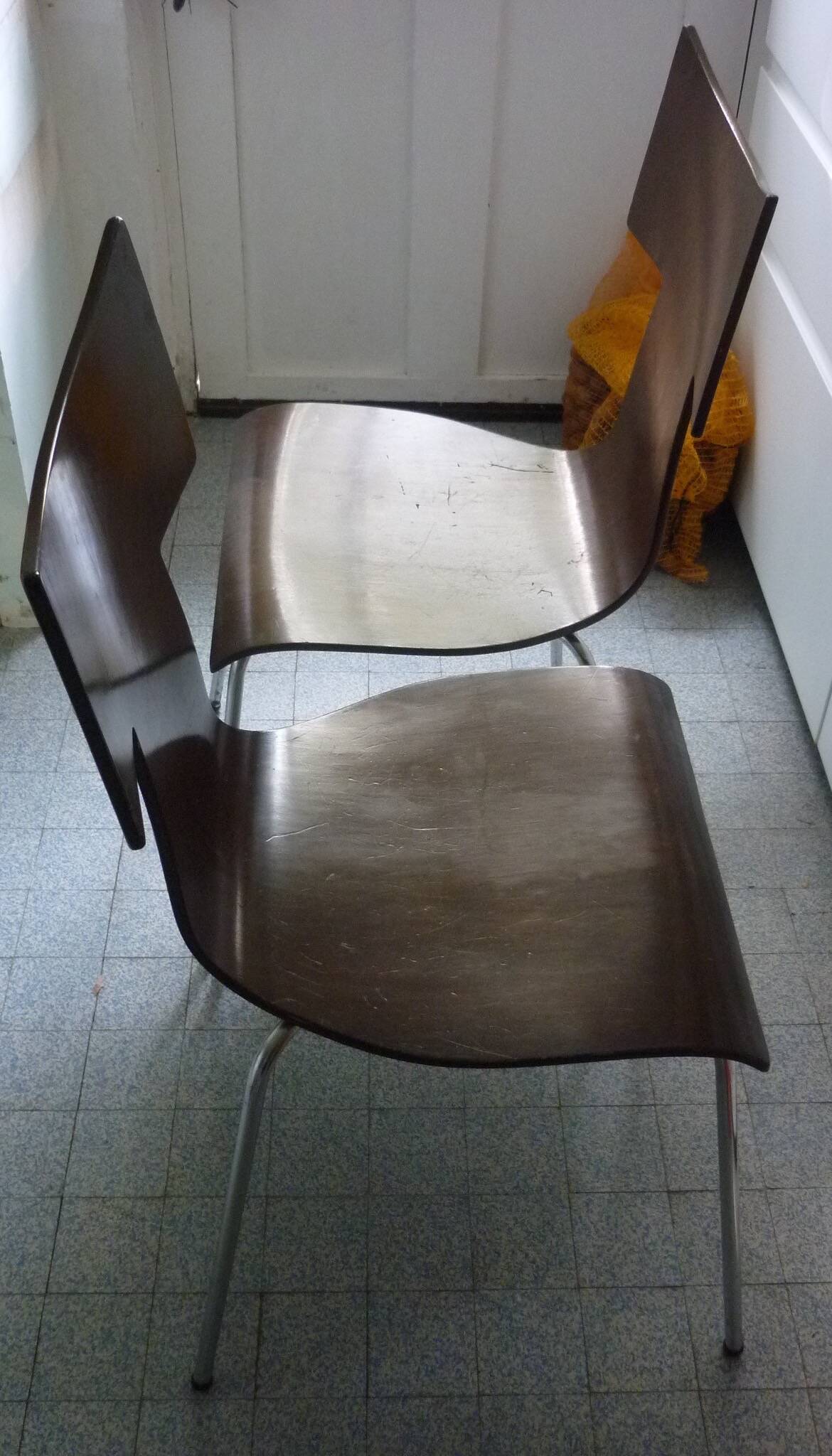 4-2025-6 Paire de chaises vintage