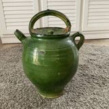 Gargoulette, chevrette, water pot. glazed terracotta.antic