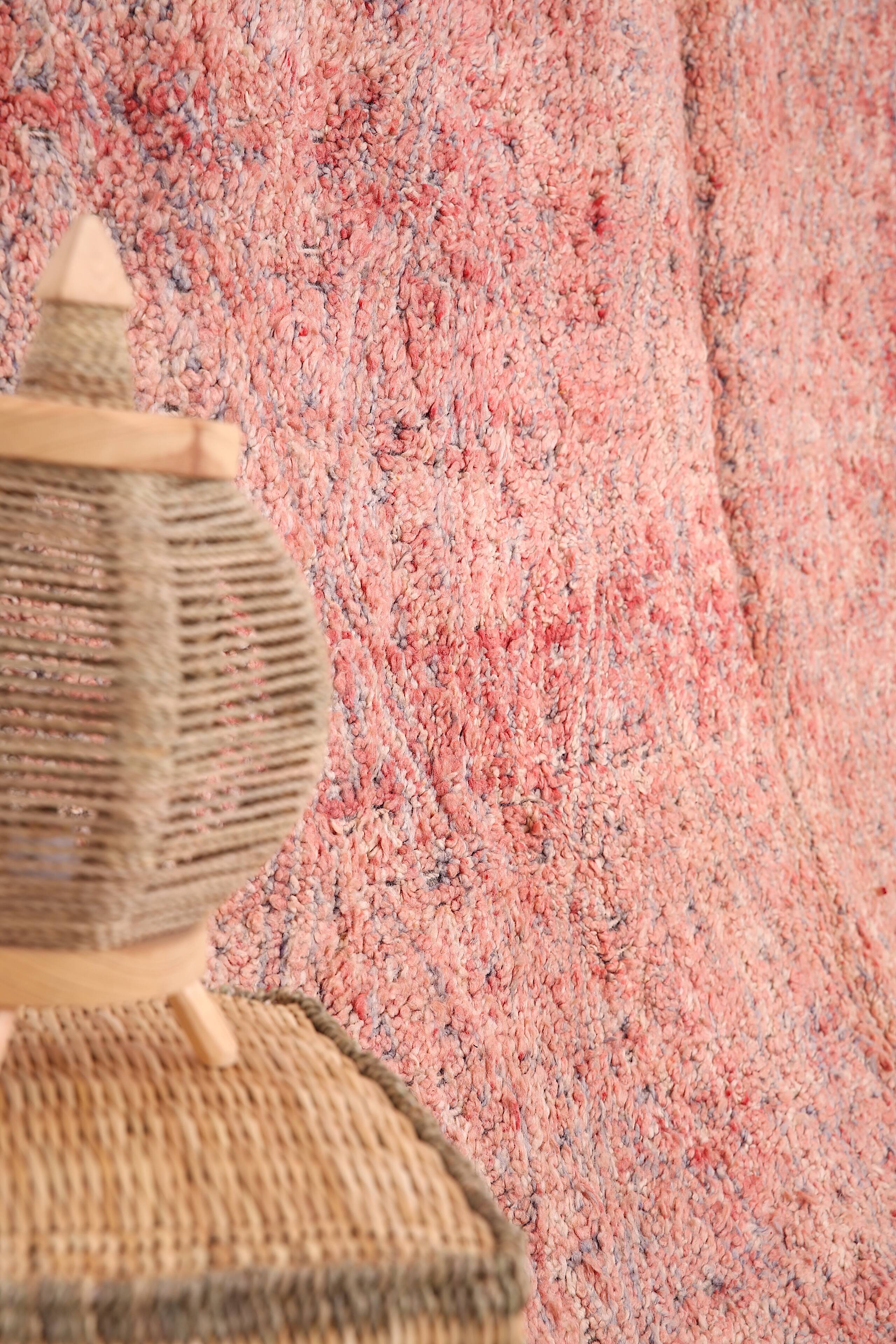 Pink Vintage Beni Mguild Rug 201 CM X 340 CM - tapis berber