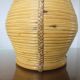 Rattan, leather, rope, and wood lamp in the style of Gabriella Crespi 60-70.