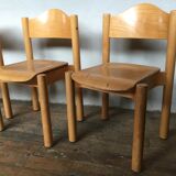 8 retro 60s vintage children's chairs wooden furniture