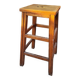 Vintage wood workshop top stool