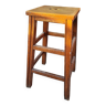 Vintage wood workshop top stool
