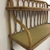 Wicker wall shelf