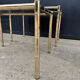 Tables gigognes métal doré bambou miroir années 70