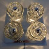 Space Age Glass Cube Lamp from Peill & Putzler, 1960s