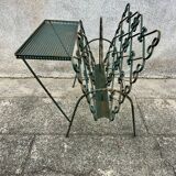 Vintage wrought iron magazine rack, Matego.