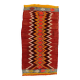 Vintage Turkish Mini Kilim 97x50 cm wool small Kelim Runner, shabby Chic