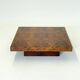 XL square coffee table by Turri in burl wood