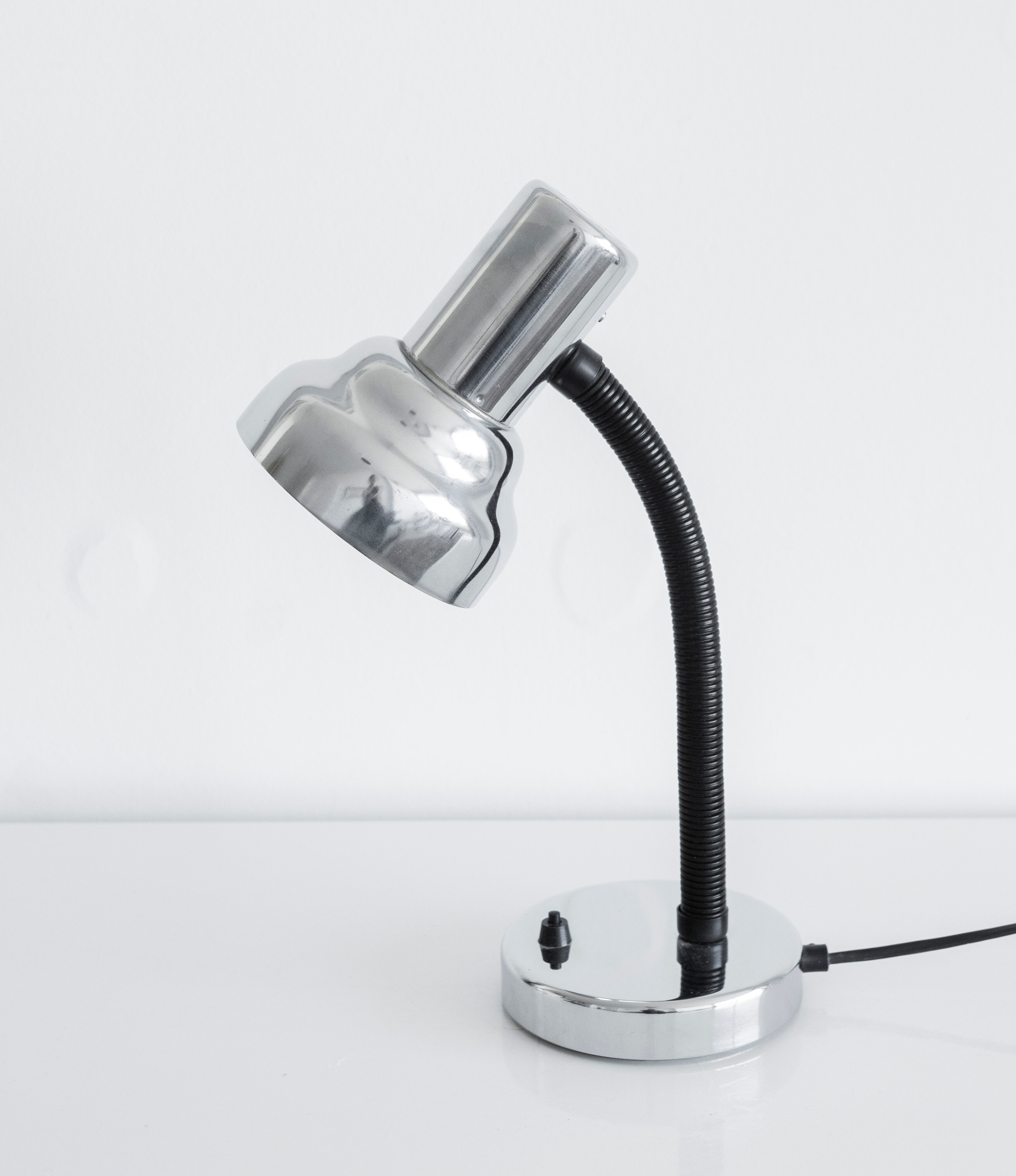 Lampe de bureau chrome vintage années 70