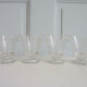 9 old glasses engraved with leaf decoration