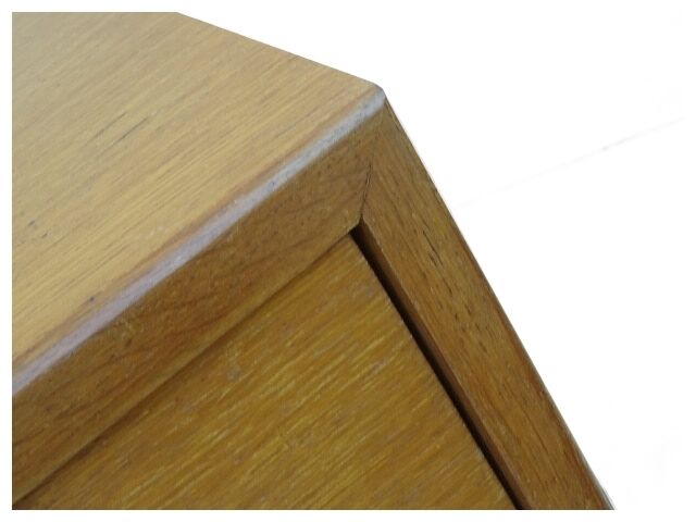 Sideboard vintage blond wood massif vintage 1950 from Charles Ramos