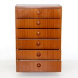 Commode "tallboy" en teck, Suède, 1960