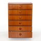 Teak "tallboy" chest of drawers, Sweden, 1960