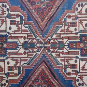 Handwoven wool antique persian area rug 124x250cm