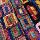 Handmade Moroccan boucherouite carpet 125x210 cm