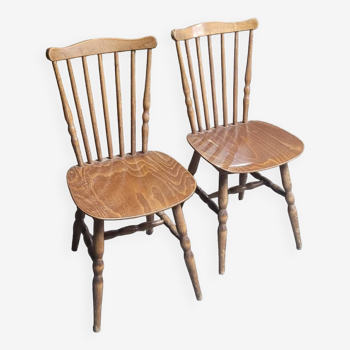 Pair of Baumann bistro chairs signed Baumann model Tacoma - 1950s