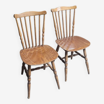 Paire de chaises baumann de bistrot signé Baumann modèle Tacoma- 1950s