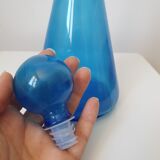 Carafe verre bleu