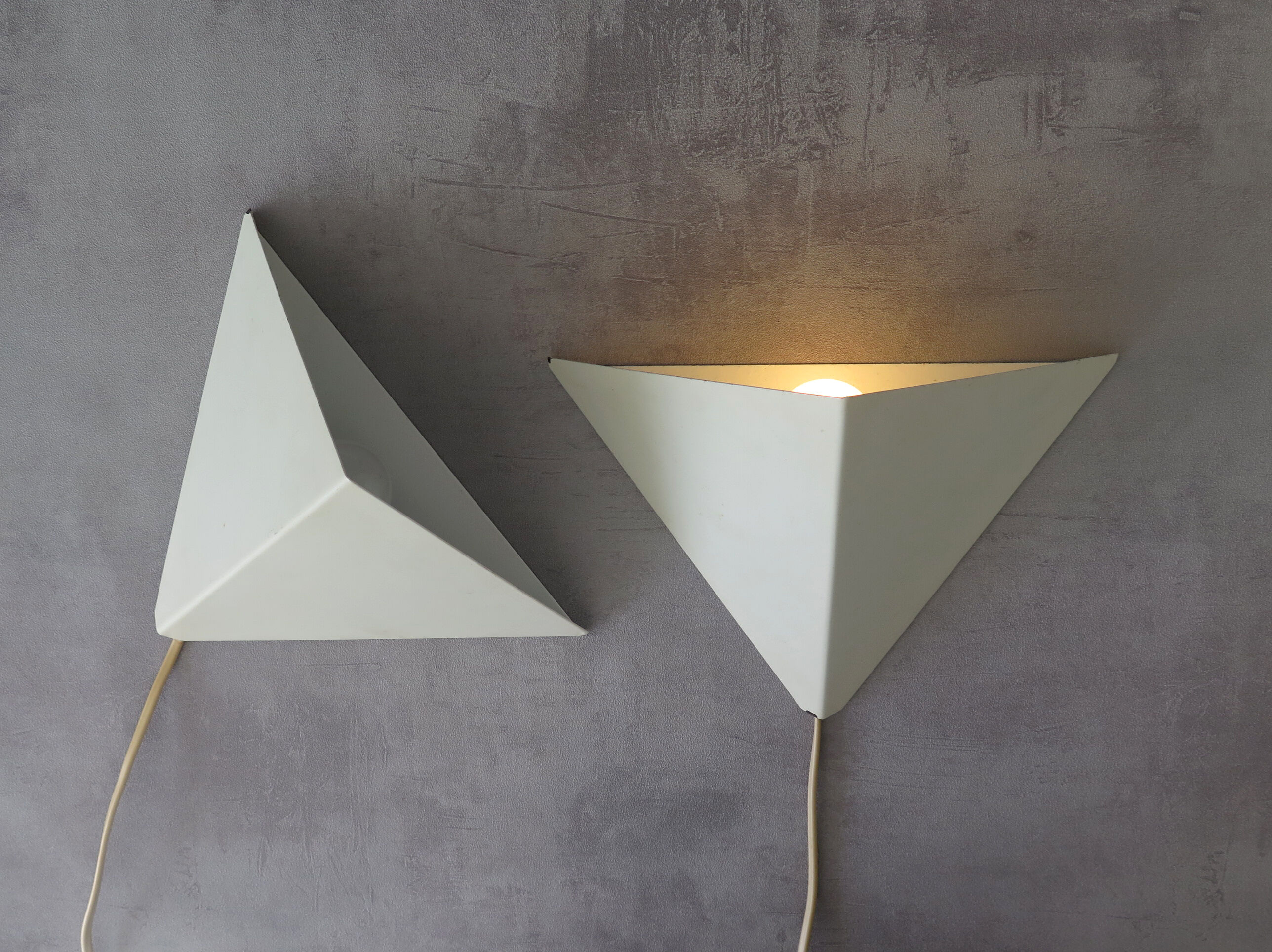Set of 2 metal wall lights horn collection Denmark