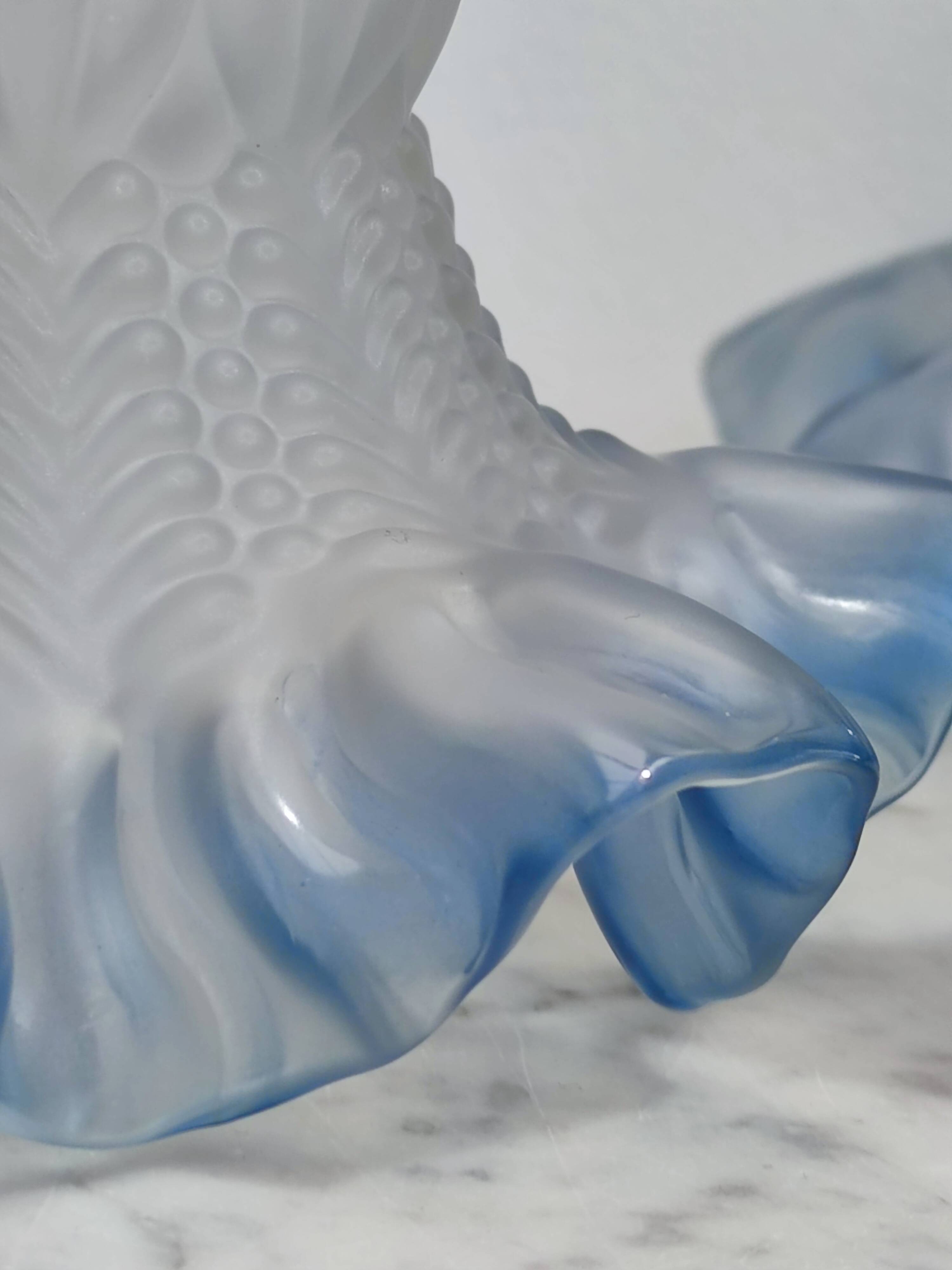 2 blue swan collar sconces