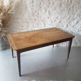 Clear wood farm table