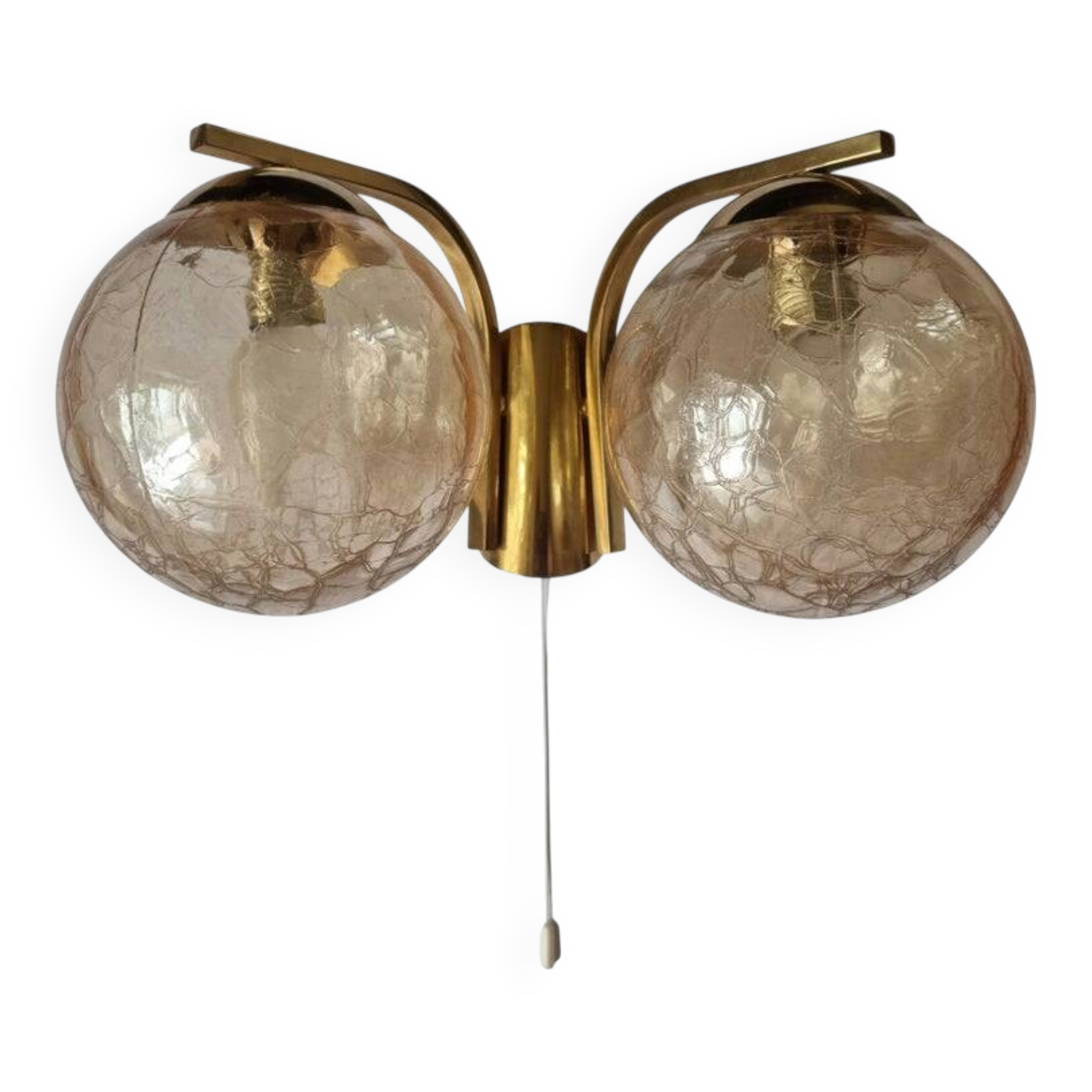 Midcentury Brass Wall Lamp, Germany, 1970s