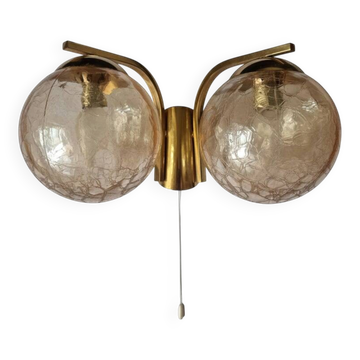 Midcentury Brass Wall Lamp, Germany, 1970s