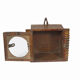 Little old wall showcase box has clock patina of origin india