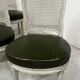 Set of seven Louis XVI style chairs in patinated beech, 20th century.