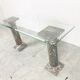 Vintage marble column console table Italy, 1960s