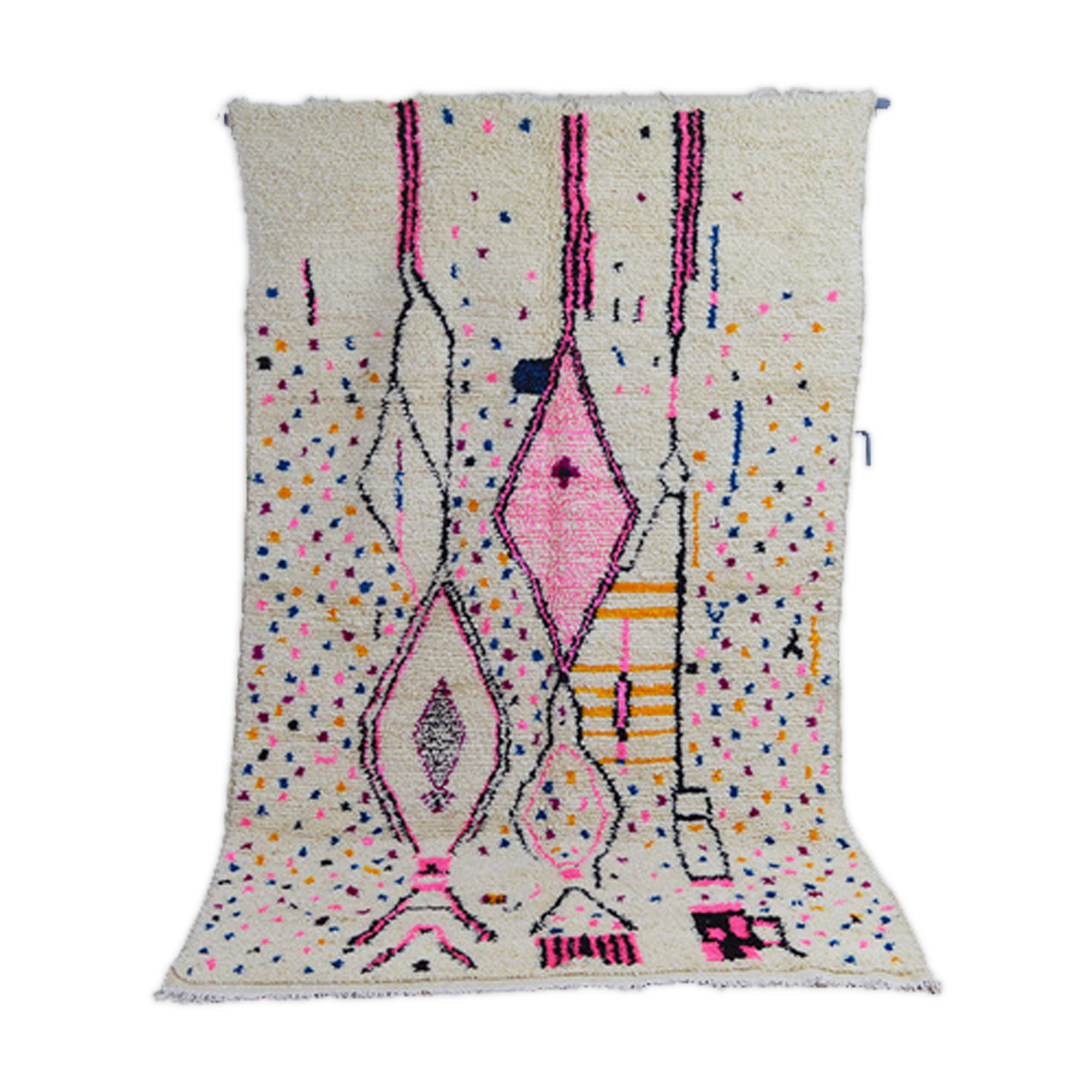 Colorful diamond berber carpet 254 x 147 cm