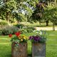 Pair of cast iron planters