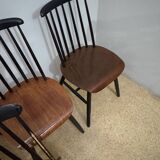 Set of 5 Tapiovaara chairs model Fanett