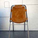 Vintage Chair Les Arcs in leather, published by Dal Vera, 1960s-70s